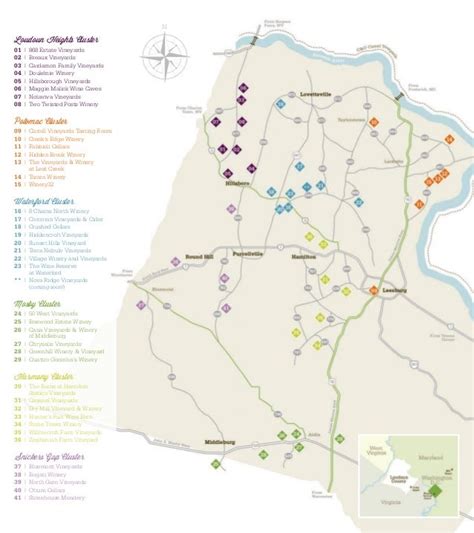 Loudoun County Wineries Map Hiking In Map