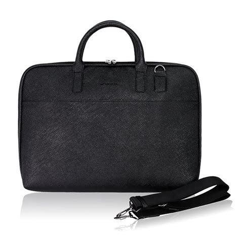 Arvok 156 16 Inch Pu Leather Laptop Bag With Handle And Shoulder Strap