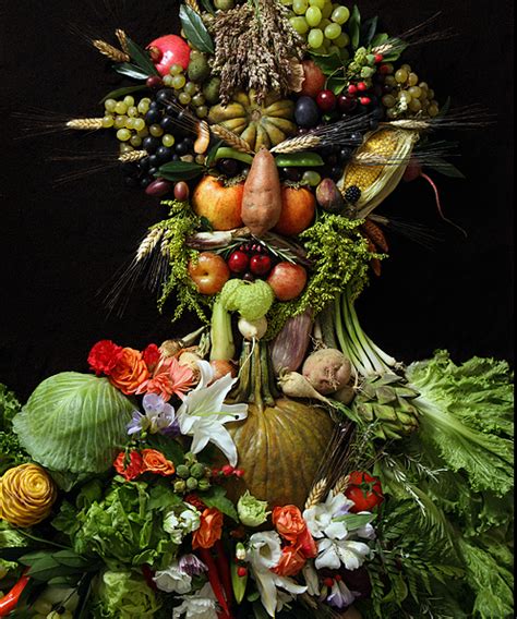 portraits made of fruits flowers and vegetables