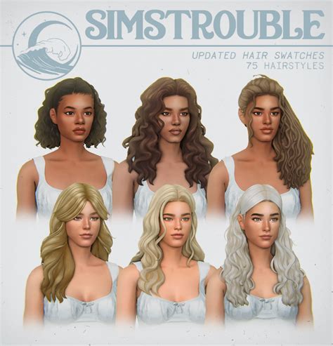 Updated Hair Swatches By Simstrouble Simstrouble On Patreon In 2021