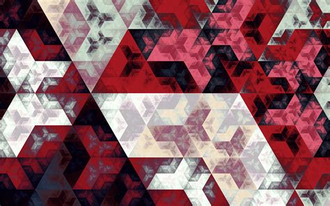 Wallpaper Digital Art 3d Red Symmetry Fractal Hexagon Triangle