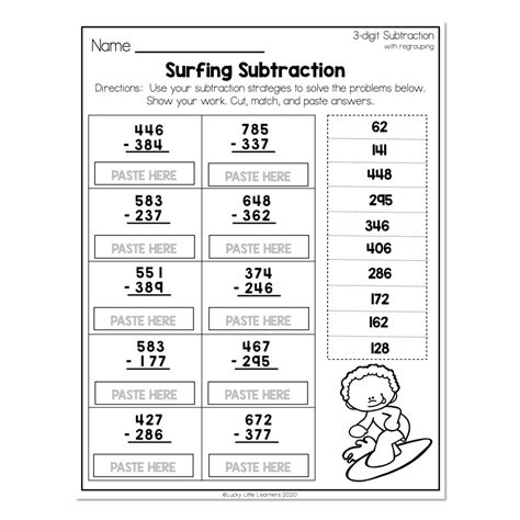 3 Digit Subtraction With Regrouping Worksheets 3rd Grade Worksheets