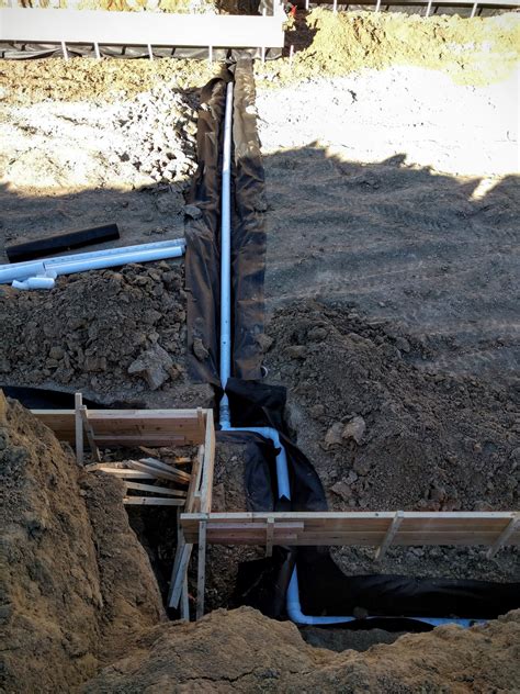 Foundation Forming Drain System And Gravel Aaa Waterproofing And