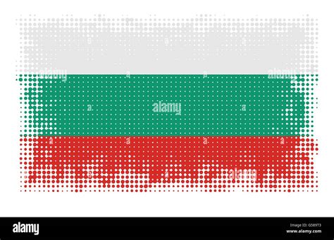Bulgarian Flag Symbol Halftone Vector Background Illustration Stock