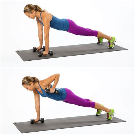 Plank Dumbbell Row Crossfit Arm Workout Popsugar Fitness Photo 3