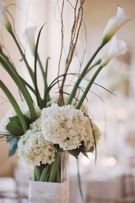 White Hydrangea Wedding Centerpiece Elizabeth Anne Designs The