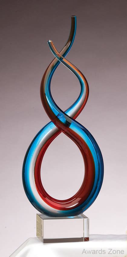 Art Glass Sculpture 15 1 2 Tall Glass Awards With Custom Engraving And 100 Guarantee