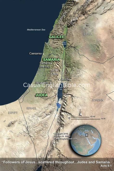 Bible Map Jerusalem Judea Samaria 11 The Holy Land In New Testament