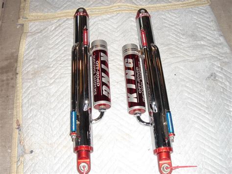 New 25x 16 King Bypass Shocks W Chromed Bodies And Red Anodized Ends