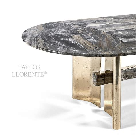 Cast Bronze And Marble Table Taylor Llorente Furniture Circular Table