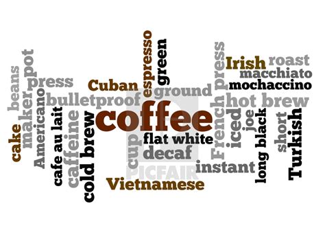 Coffee Word Cloud Words Related To Coffee License Download Or