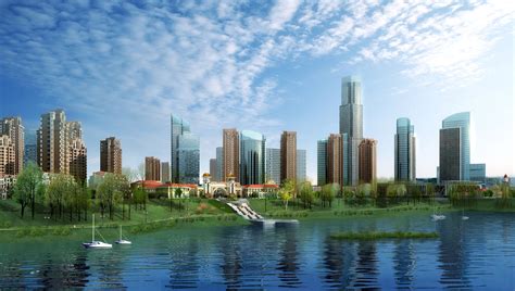 Skylines ist eine moderne version der klassischen städtebausimulation. Waterfront City Skyline 513 3D Models | CGTrader