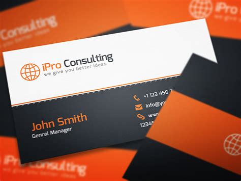 consulting business card psd template  graphics