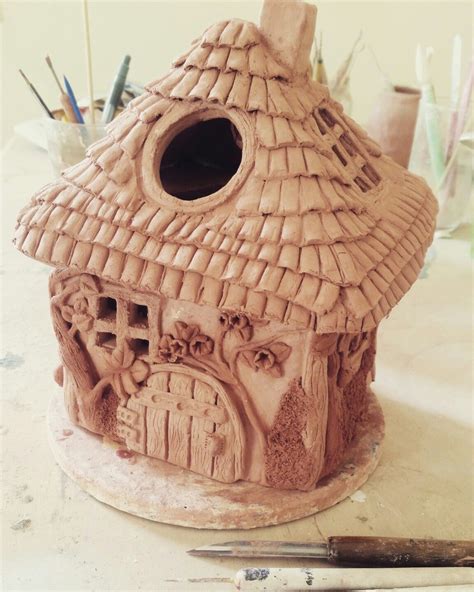 Air Drying Clay House Airdryclay Clay Fairy House Doll House Crafts