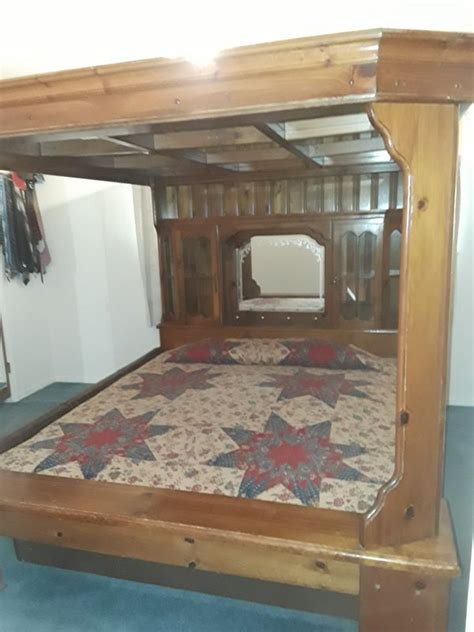 Bespoke super king mansion mahogany four poster canopy elizabethan tudor bed. California King Canopy Water Bed...beautiful solid wood ...
