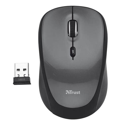 Trust Yvi Wireless Usb Mouse For Computer And Laptop Black