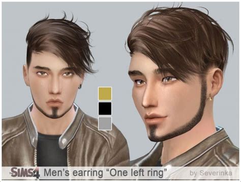 Sims By Severinka Mens Earrings Set On Left Ear Sims 4 Downloads