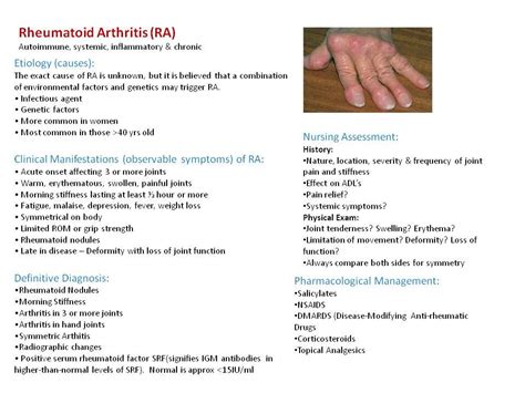 Acute Pain Nursing Care Plan For Rheumatoid Arthritis
