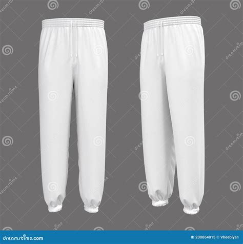 Blank Joggers Mock Up Sweatpants Stock Illustration Illustration Of