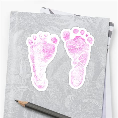 Pink Baby Footprints Adorable Baby Feet Perfect For New Baby Girl