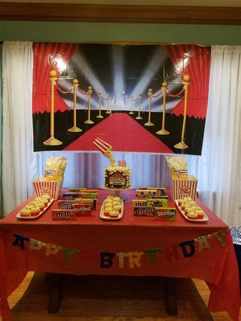 Movie Theater Themed Birthday Party | Birthday party themes, Birthday, Birthday candles