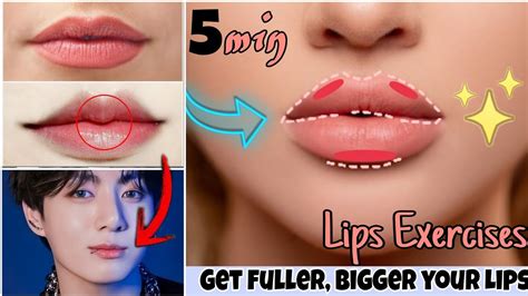 [5min] exercises for lips get fuller bigger your lips at home every day youtube