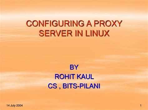Ppt Configuring A Proxy Server In Linux Powerpoint Presentation Free