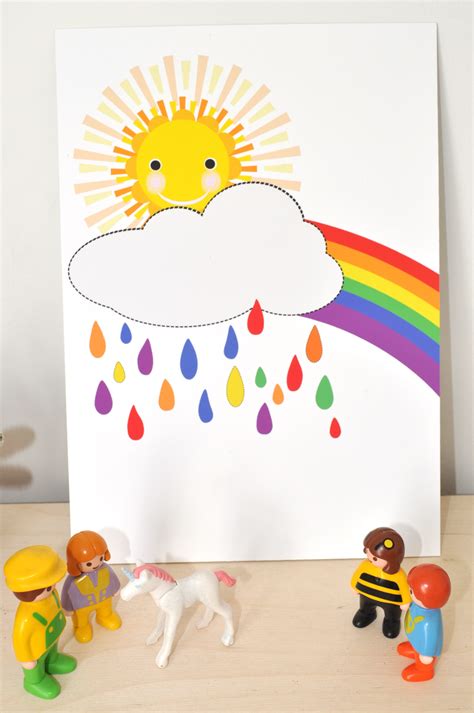 Raining Rainbow Sunshine Drops Unique Items Products Prints Etsy Seller