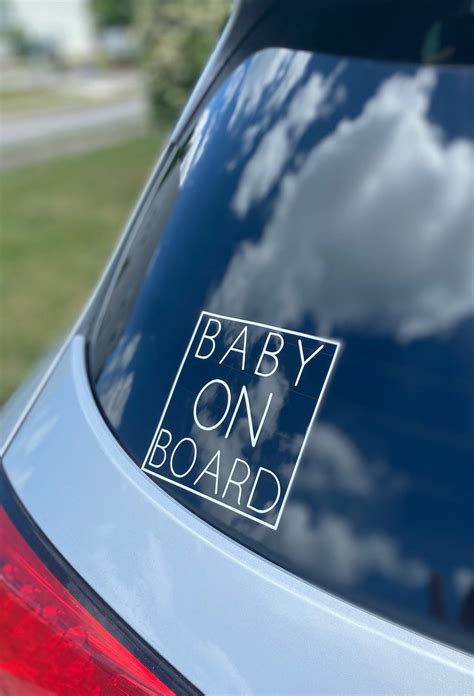 Baby On Board Car Decal Minimal Baby On Board Sticker Baby Etsy