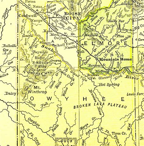 The Usgenweb Archives Digital Map Library Idaho Maps