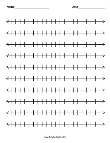 Printable Blank Number Line Templates For Math Students And Teachers