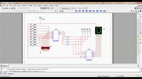 From Decimal To Bcd And 7 Segment Display Using Ni Multisim Youtube