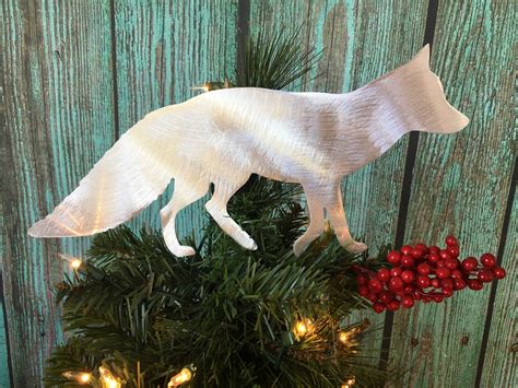 Fox Tree Topper Wall Hanging Or Yard Stake Handcrafted Etsy