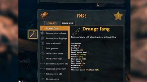 Valheim Draugr Bow How To Craft And Get Draugr Fang