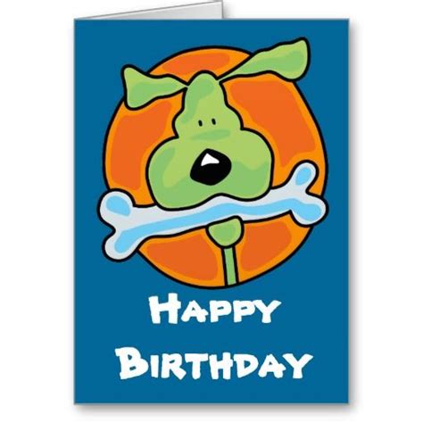 Bone Dog Birthday Card Dog Birthday Card Dog Birthday Green Wedding
