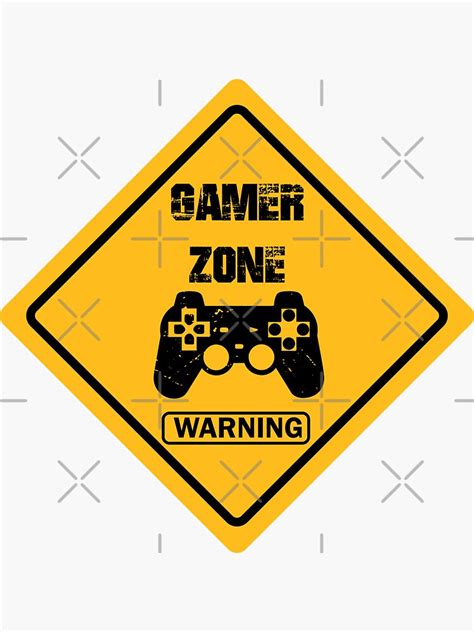 Gamer Zone Warning Sticker For Sale By Lordart Redbubble