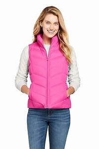 Women 39 S Winter Down Puffer Vest From Lands 39 End Legging Outfits Vest