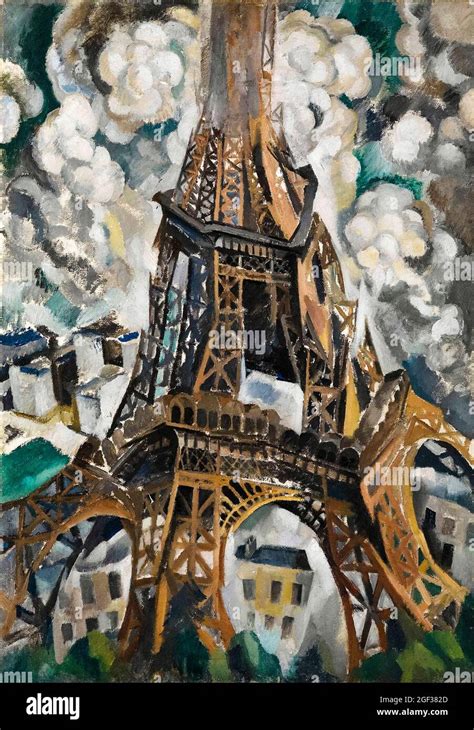 Robert Delaunay Abstract Painting The Eiffel Tower 1909 1910 Stock