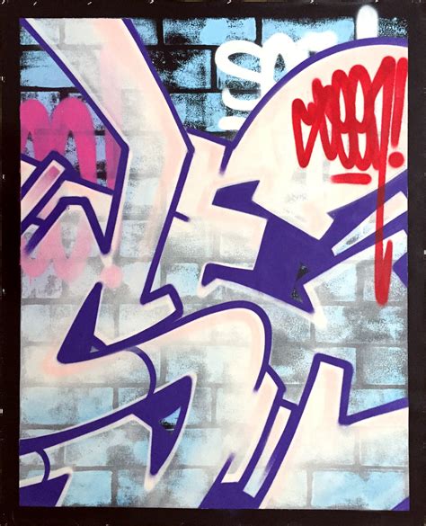 Graffiti Artist Seen Wall 9 Aerosol On Canvas Dirtypilot