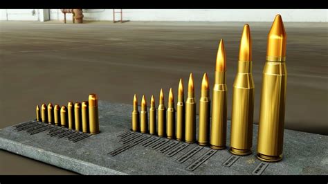 Ammunition Comparison 22 Lr To 145x114 Mm And 20 Mm Vulcan