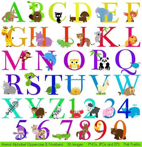 Zoo Animals Alphabet Letters Font