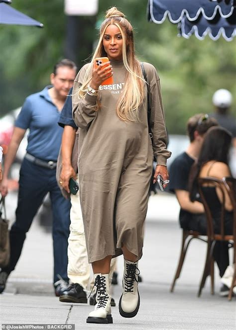 Ciara Covers Up Her Baby Bump In A Long Dress As She Steps Out For