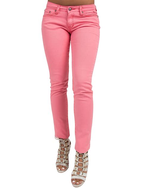 s and p s and p women s contemporary hot pink stretch denim skinny jeans funmetal buttons