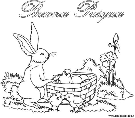Vi offriamo le migliori pagine da colorare di pasqua. Coniglietto Pasqua con pulcini - Disegno di Pasqua da ...