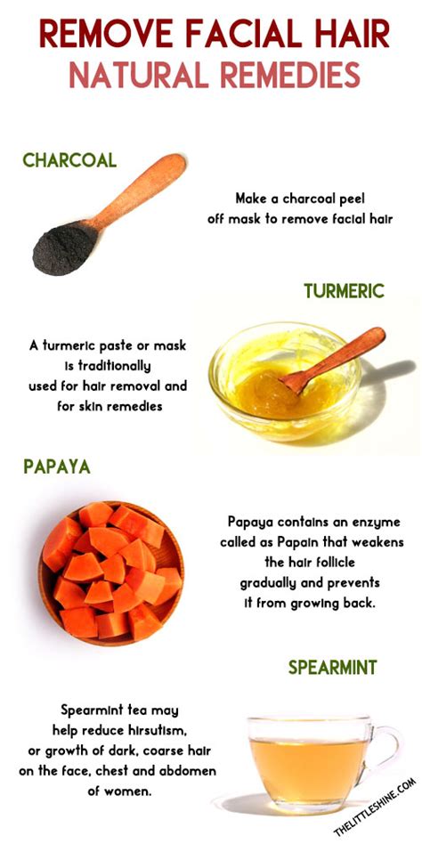 natural remedies to remove facial hair the little shine