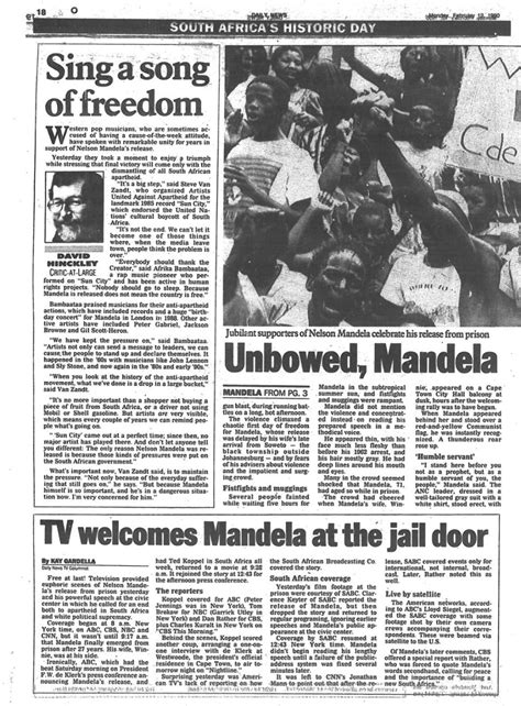 Nelson Mandela S Release From Prison 11 February 1990 Commonwealth Oral History Project