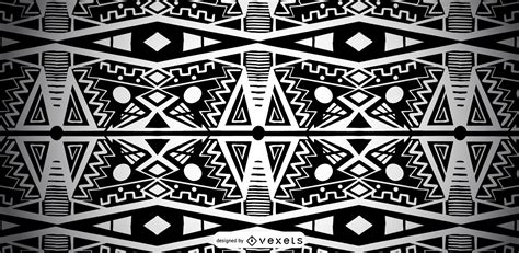 African Black And White Pattern Design Vector Download