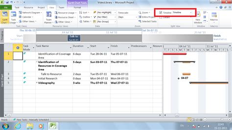 Effective Project Management How To View Timeline In Microsoft Project