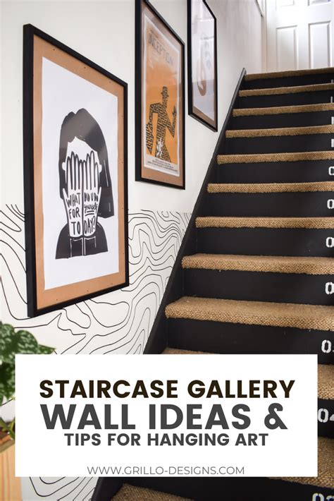 Staircase Gallery Wall How To Hang And Arrange Art Grillo Designs