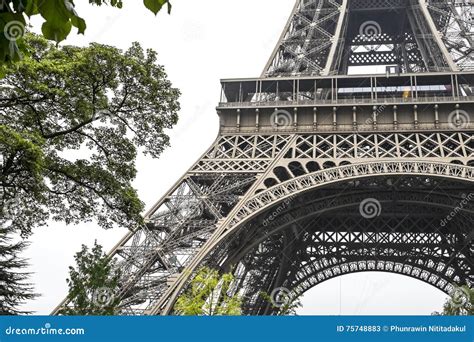 Vintage Eiffel Tower Paris France Editorial Stock Photo Image Of